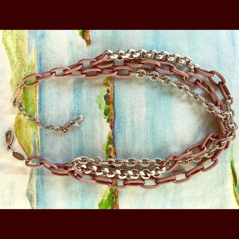 Sabika Sahara Dusk 3 row necklace